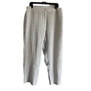 Habitat Elastic Back Slouchy Pant Off White‎ and Black Dots Rayon/Nylon Size XL